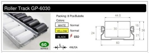 Thanh truyền con lăn GP-6033B - thanh-truyen-con-lan-placon-roller-track-gp-6033b-pl-6014-wh